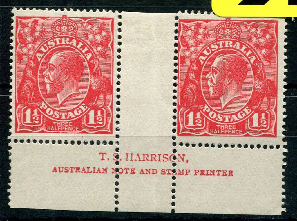 1924 Single Watermark 1½d red Harrison imprint ... Image 1++