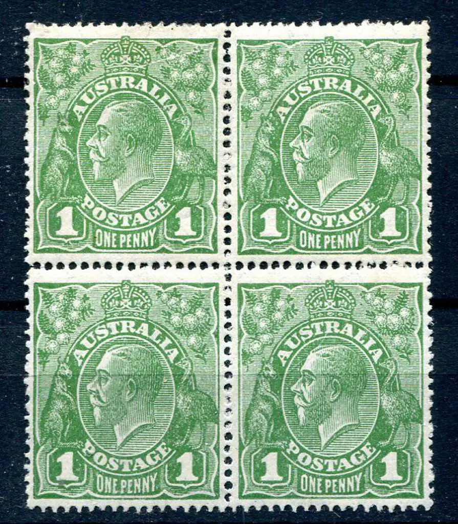1926-30 Small Multiple Watermark Perf 14 1d green ... Image 1++