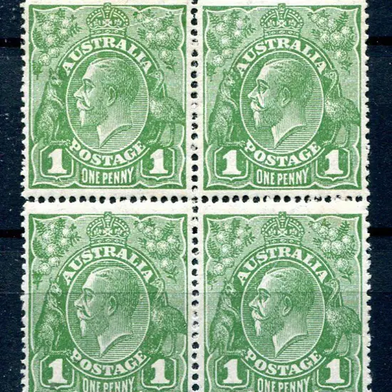 1926-30 Small Multiple Watermark Perf 14 1d green ...