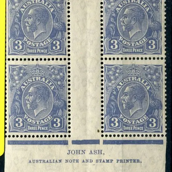 1931-36 CofA Watermark 3d blue, plate 8, Ash ...