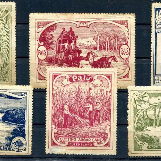 1920/21 "Pals" labels set of 6. Mint with slight ...