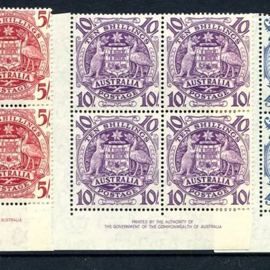 1949 5/-, 10/- & £1 Arms in corner Authority ...