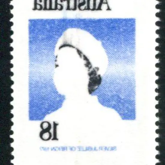 1977 18c Silver Jubilee with superb offset variety ...