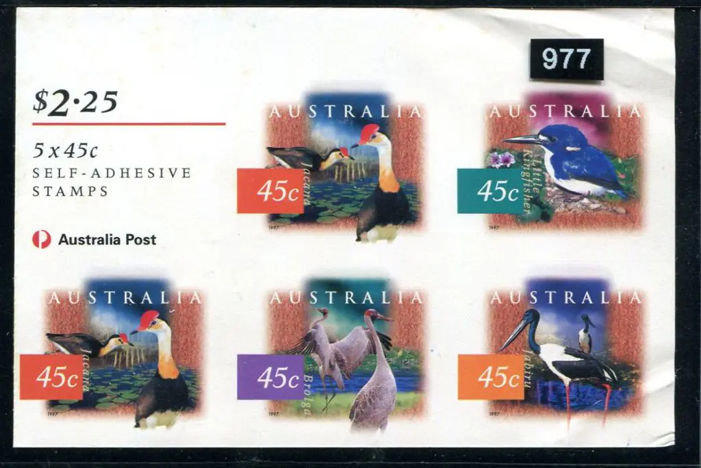1997 $2.25 Wetlands birds S/A sheetlet of 5 ... Image 1++
