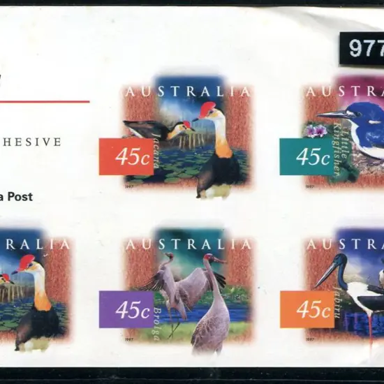 1997 $2.25 Wetlands birds S/A sheetlet of 5 ...