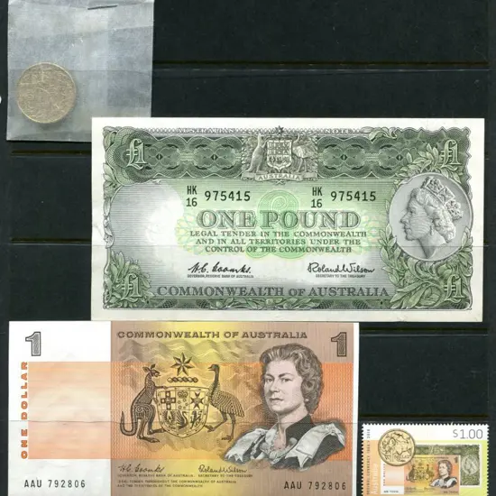 2016 $1 50th Anniv of Decimal Currency stamp with ...