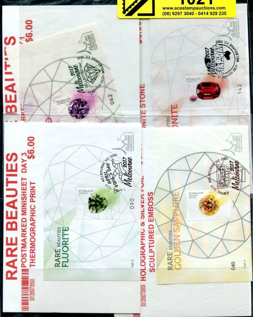 2017 "Rare Beauties" Gemstone embellished set of 4 ... Image 1++