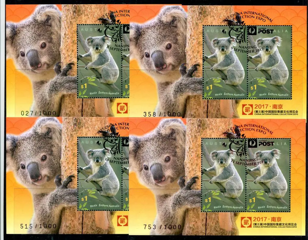 2017 (8th-11th Sept) $2 Koala set of Day 1 to 4 ... Image 1++