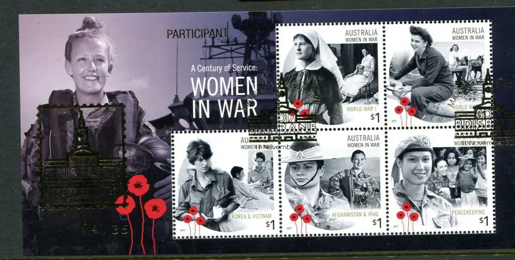 2017 Women in War M/S overprinted "PARTICIPANT ... Image 1++