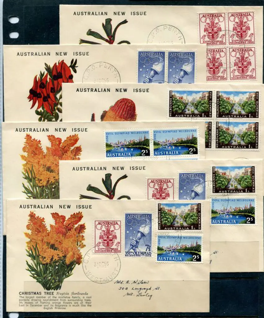 1956 (31st Oct) Olympics set of 4 on Boans ... Image 1++
