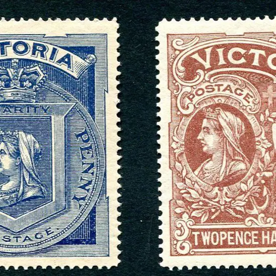 1897 1d & 2d Charity pair. MLH. SG 353/54, Retail ...