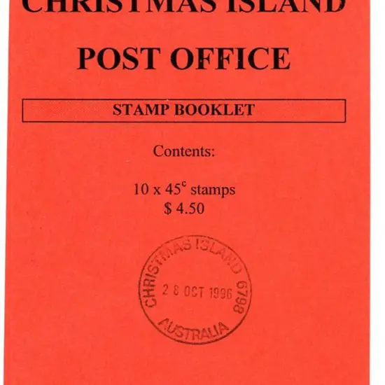 1996 $4.50 Stamp Booklet with block of 10 x 45c ...