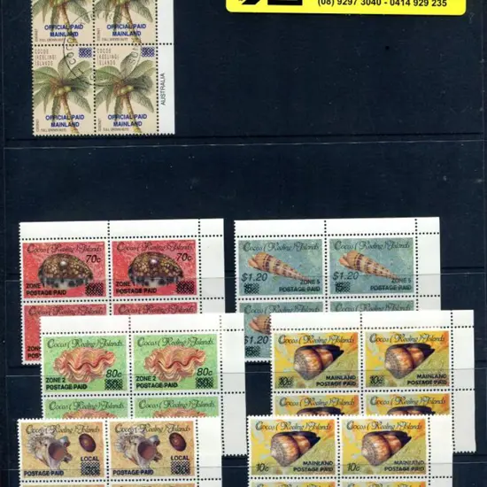 1990/91 Locals & Postage Paid Provisional ovptd ...