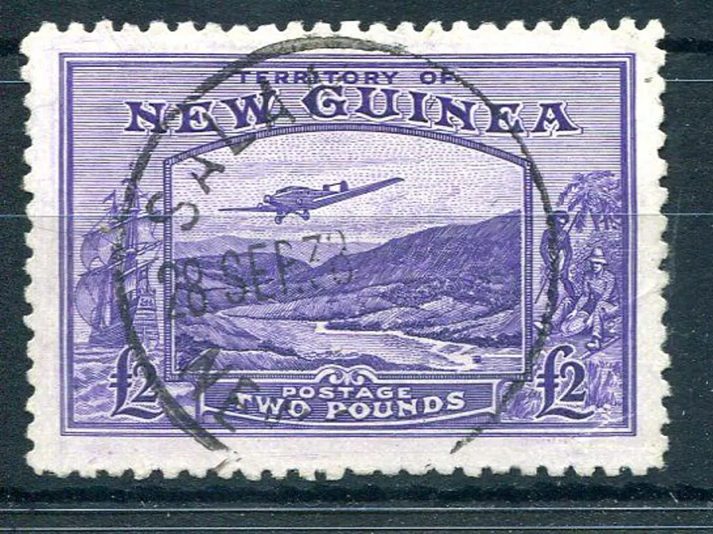 1935 £2 violet Airmail fine used with light ... Image 1++