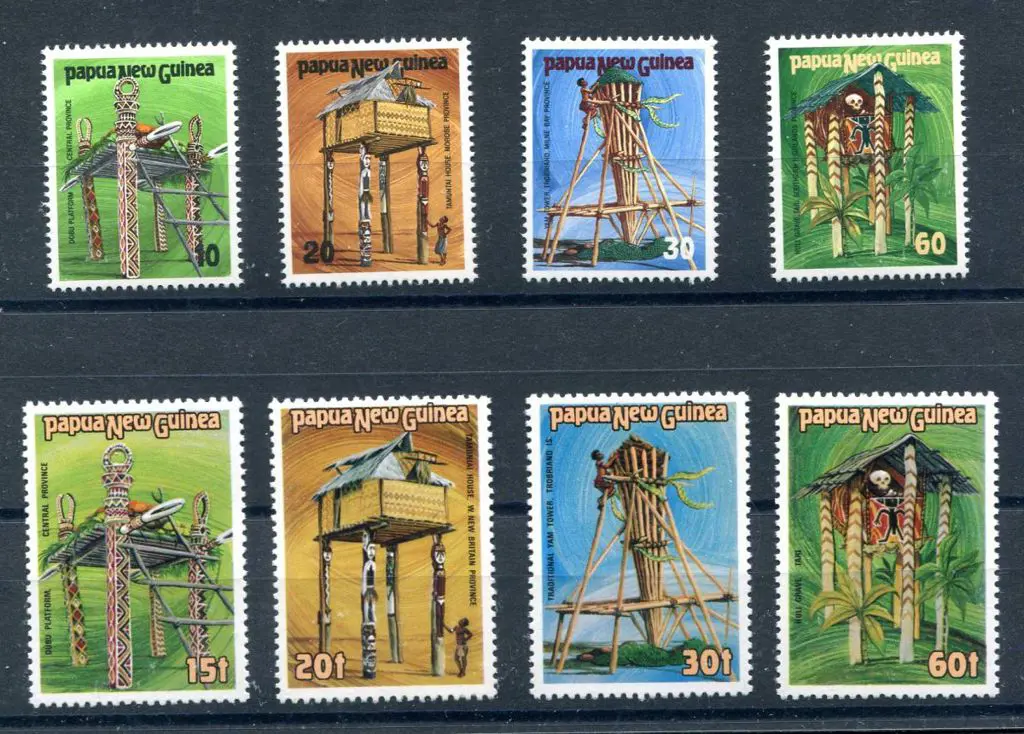 1985 Ceremonial Structures Trial stamps in MUH set ... Image 1++