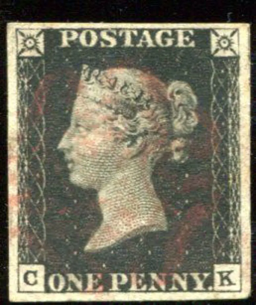 1840 1d black plate 1a with 4 large even margins. ... Image 1++