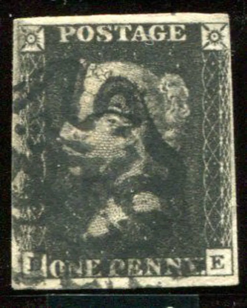 1840 1d black, plate 10 with characteristic "state ... Image 1++