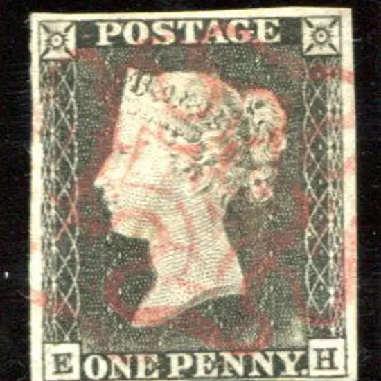 1840 1d grey black, plate 1a with the ...
