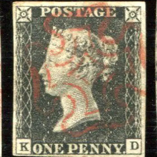1840 1d grey black, plate 2 just into the "worn ...