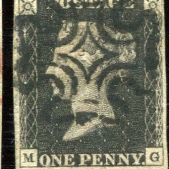 1840 1d grey black, plate 9. Fine used by neat 90% ...