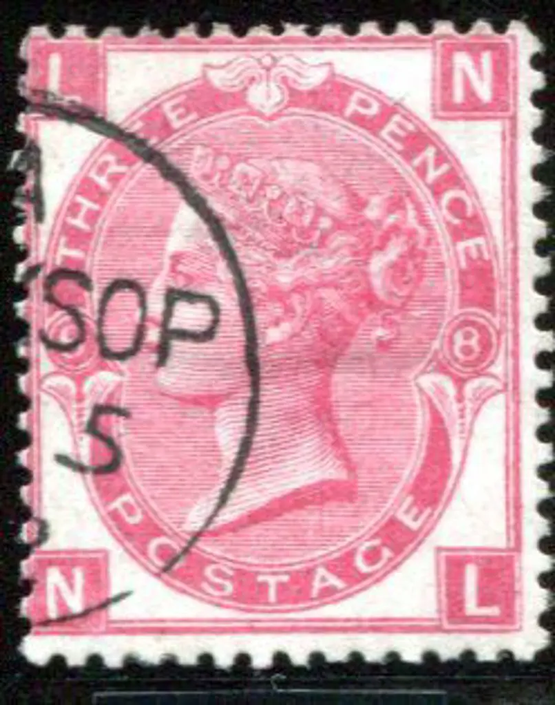 1867 3d rose, plate 8 fine used with crisp neat ... Image 1++