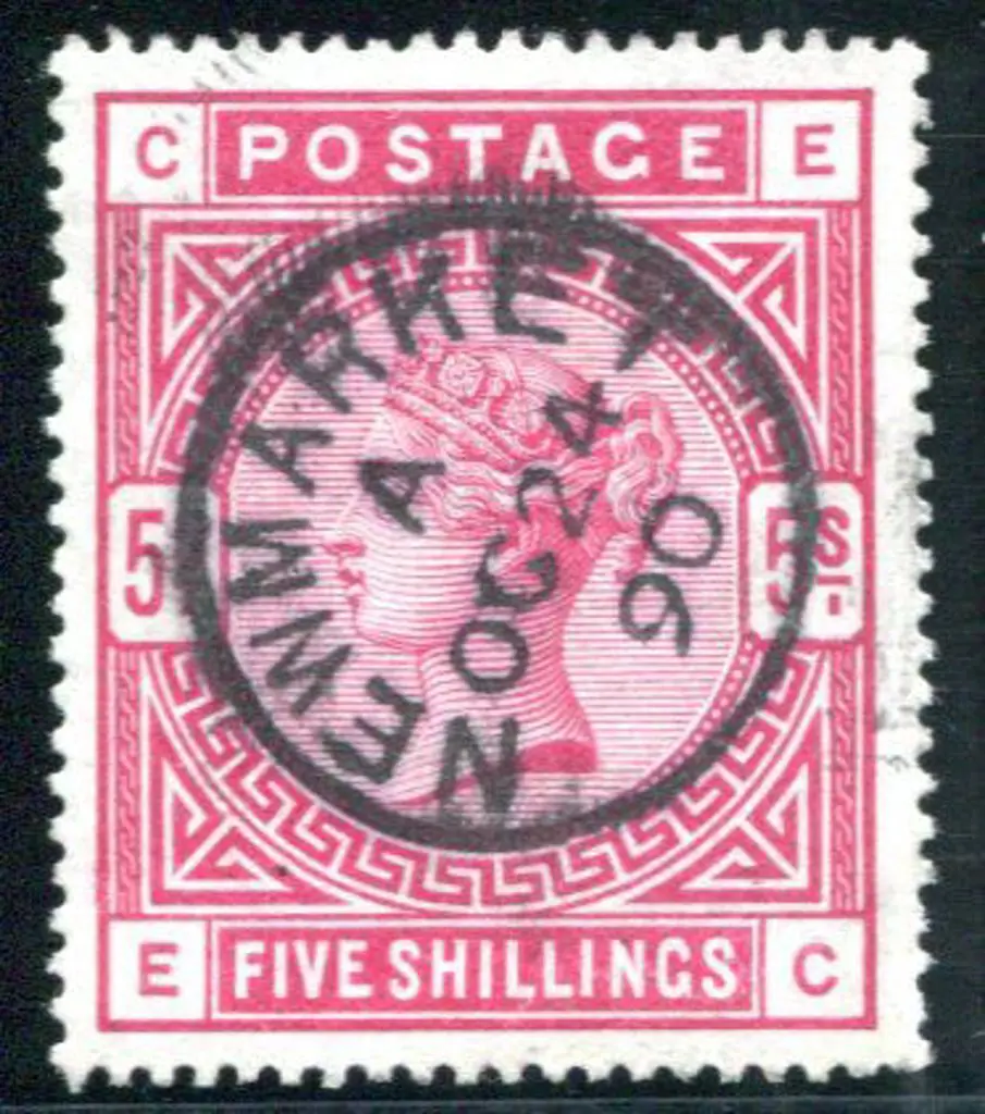 1883 5/- rose on white paper. Superb used with ... Image 1++