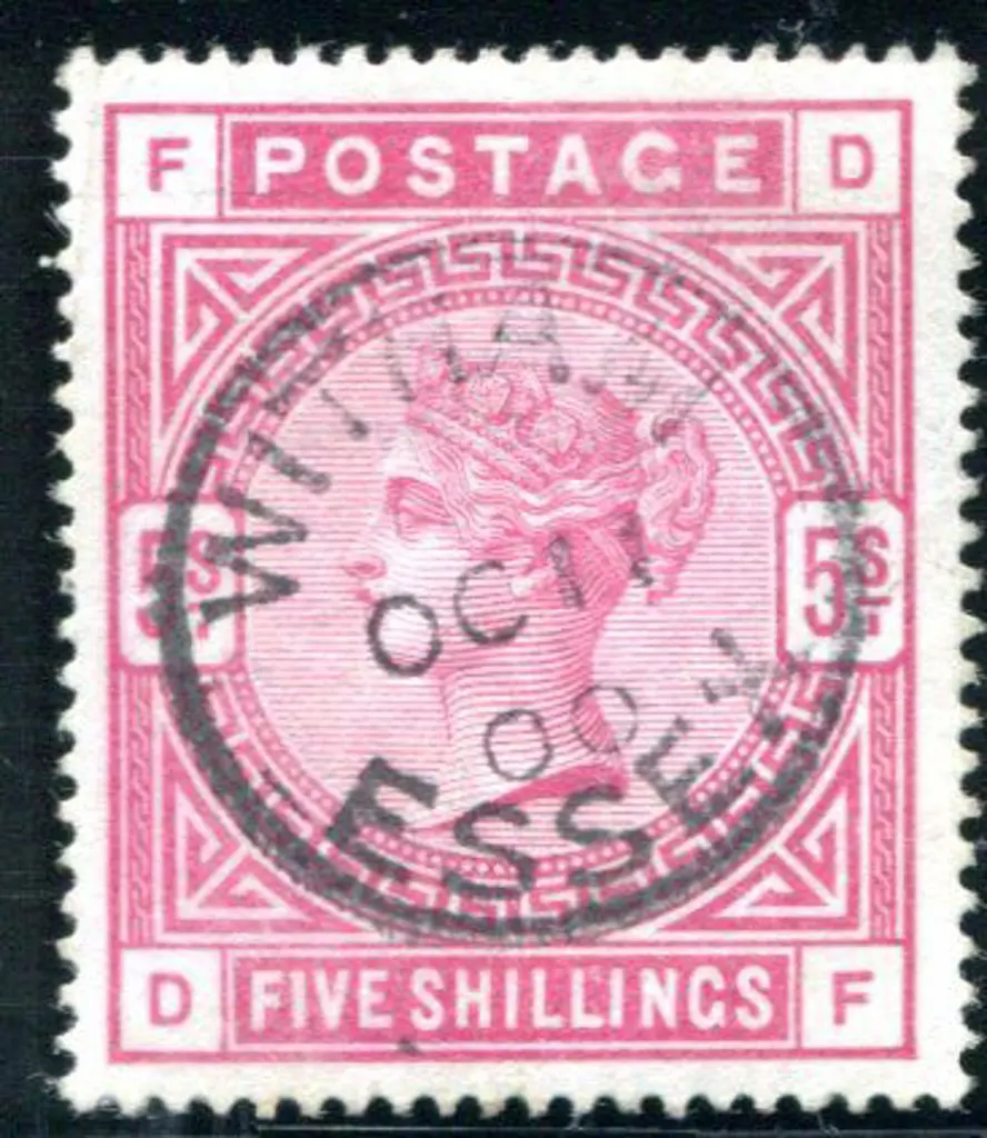 1883 5/- rose on white paper. Superb used with ... Image 1++