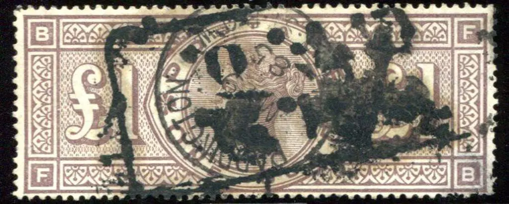1884 £1 brown lilac, three Imperial Crowns wmk, ... Image 1++