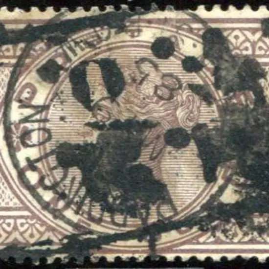 1884 £1 brown lilac, three Imperial Crowns wmk, ...