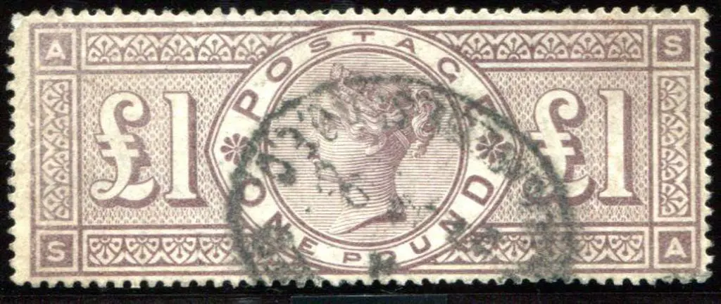 1884 £1 brown lilac, three Imperial Crowns wmk ... Image 1++
