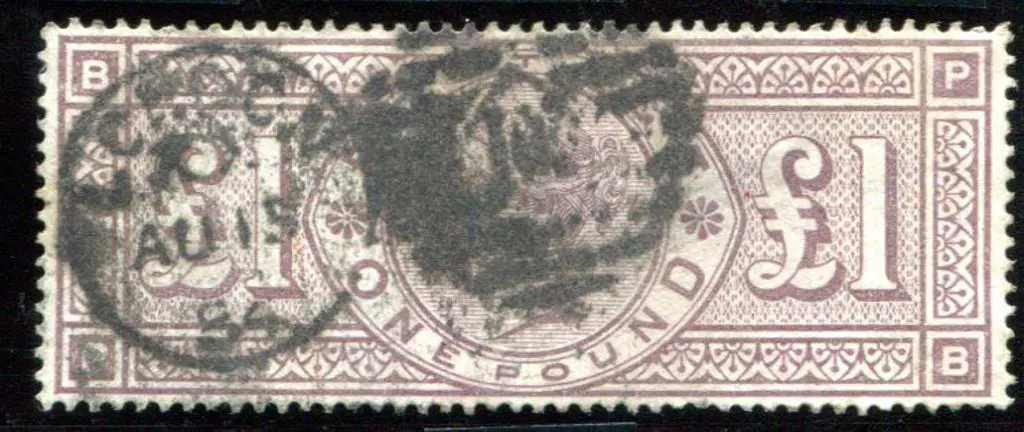 1884 £1 brown lilac, three Imperial Crowns wmk ... Image 1++