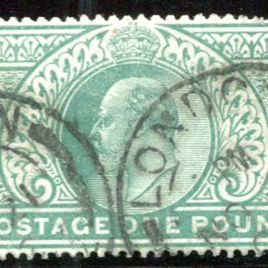 1902/10 £1 dull blue-green KEVII good to fine used ...