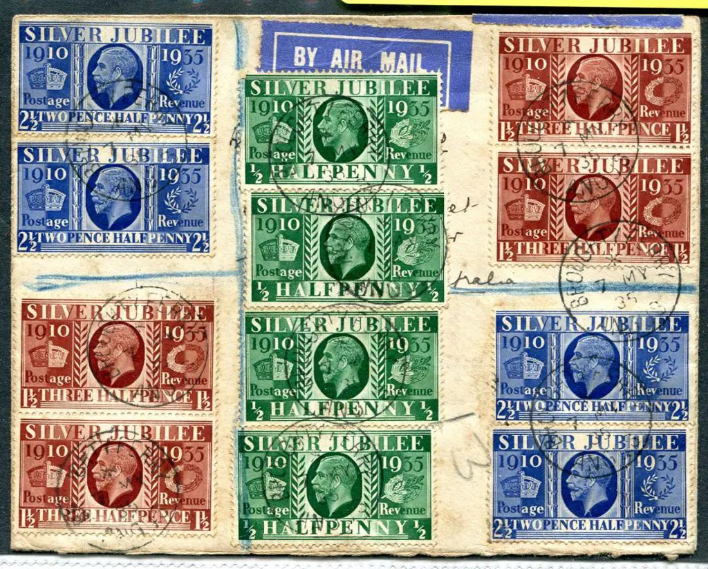 1935 (7th May) Silver Jubilee FDC with ½d, 1½d, ... Image 1++
