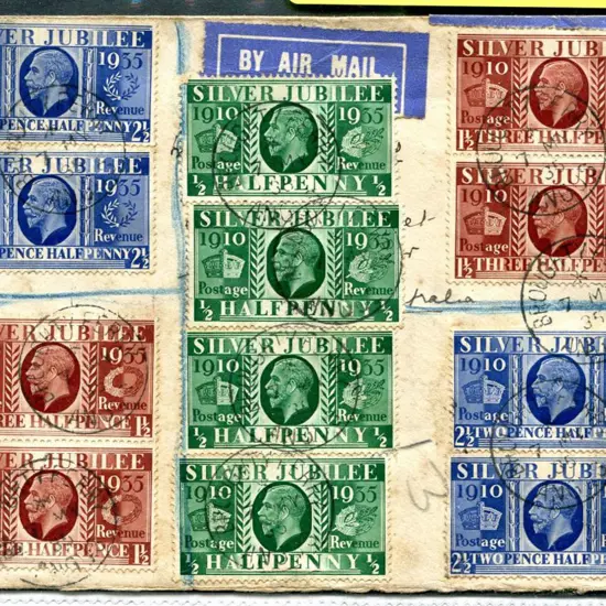 1935 (7th May) Silver Jubilee FDC with ½d, 1½d, ...