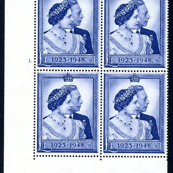1948 £1 Royal Silver Wedding bottom left marginal ...