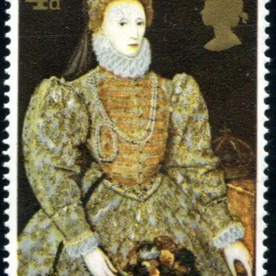 1968 4d British Paintings with "vermillion (face & ...