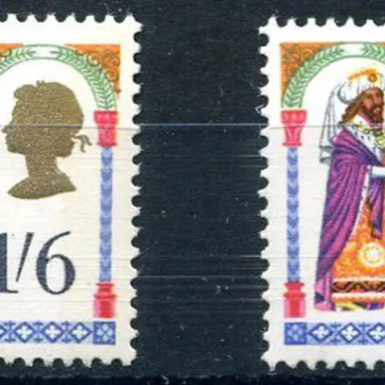 1969 1/6d Christmas with "new blue (robe) omitted" ...