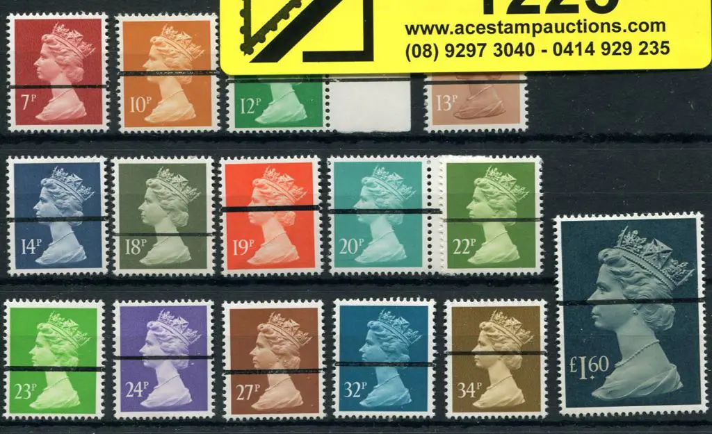 1970's Post Office training stamps with a range of ... Image 1++