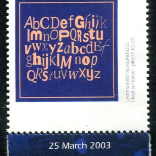 Guernsey 2003 £5 Alphabet proof issue with silver ...