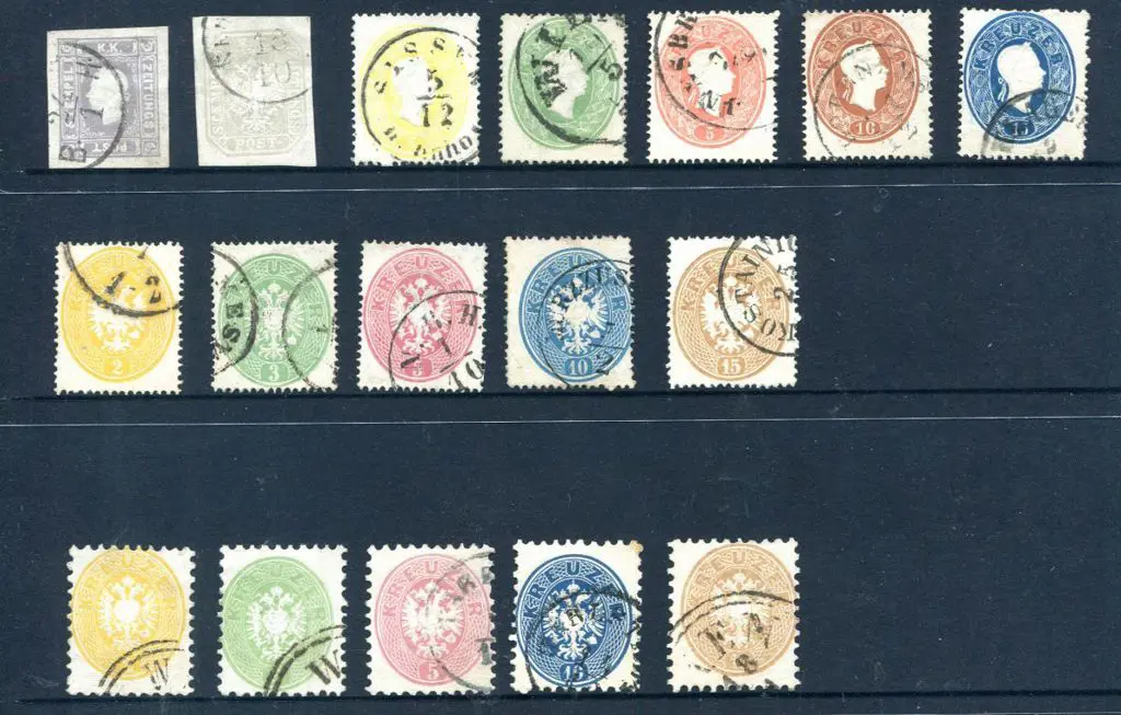 Austria 1858-1963 Fine used group comprising 1858 ... Image 1++