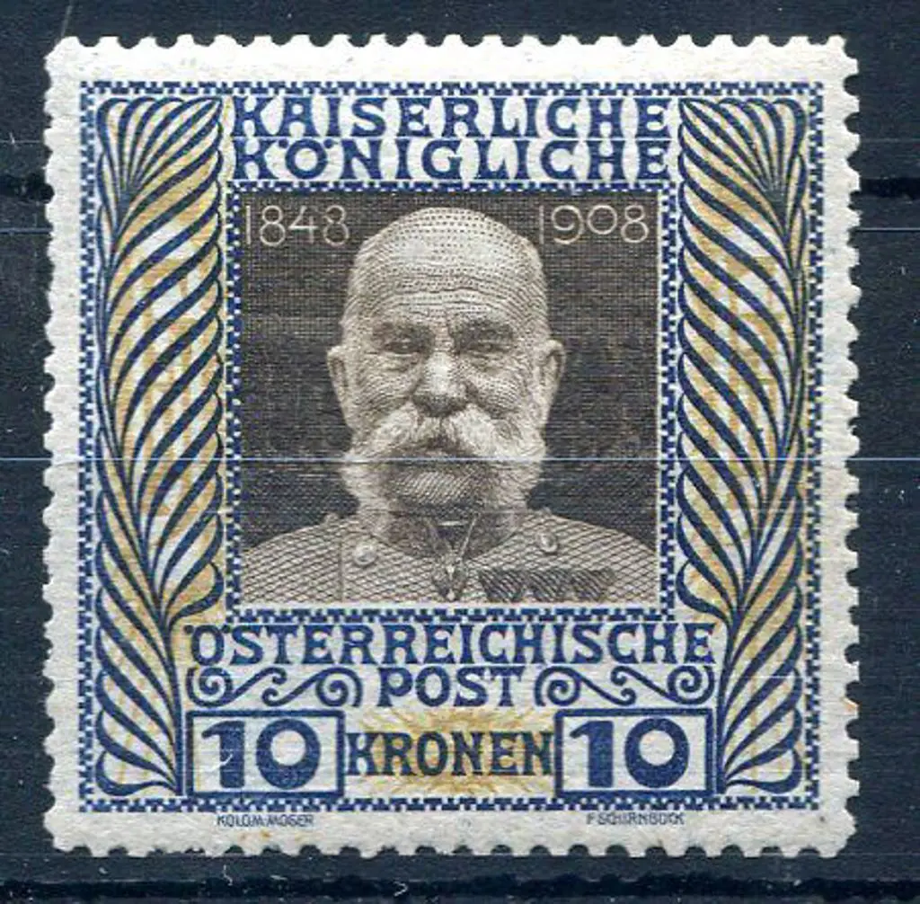 Austria 1908/13 10k Accession Anniv. Fine MVLH. SG ... Image 1++