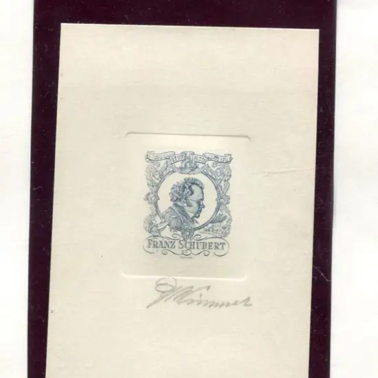 Austria 1956 Schubert imperf die proof essay in ...