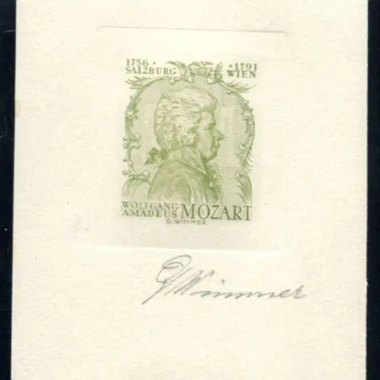 Austria 1956 as above but showing the profile of ...