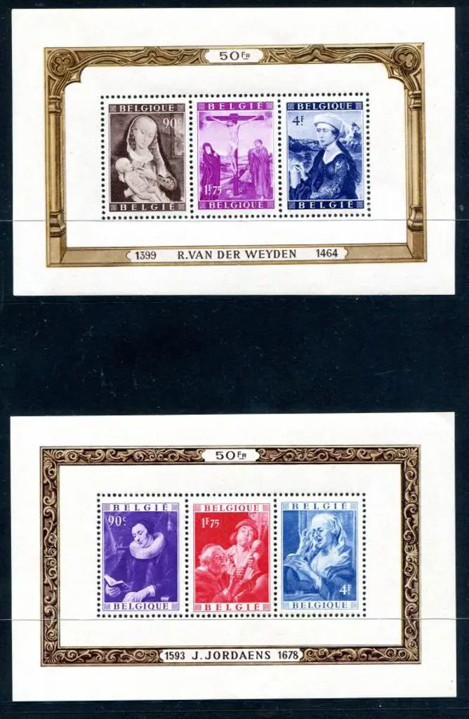 Belgium 1949 Social & Cultural Funds M/S's. SG ... Image 1++