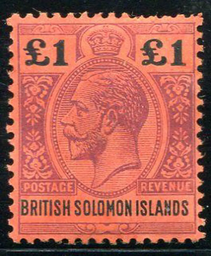 British Solomon Islands 1914/23 KGV defins with ... Image 1++