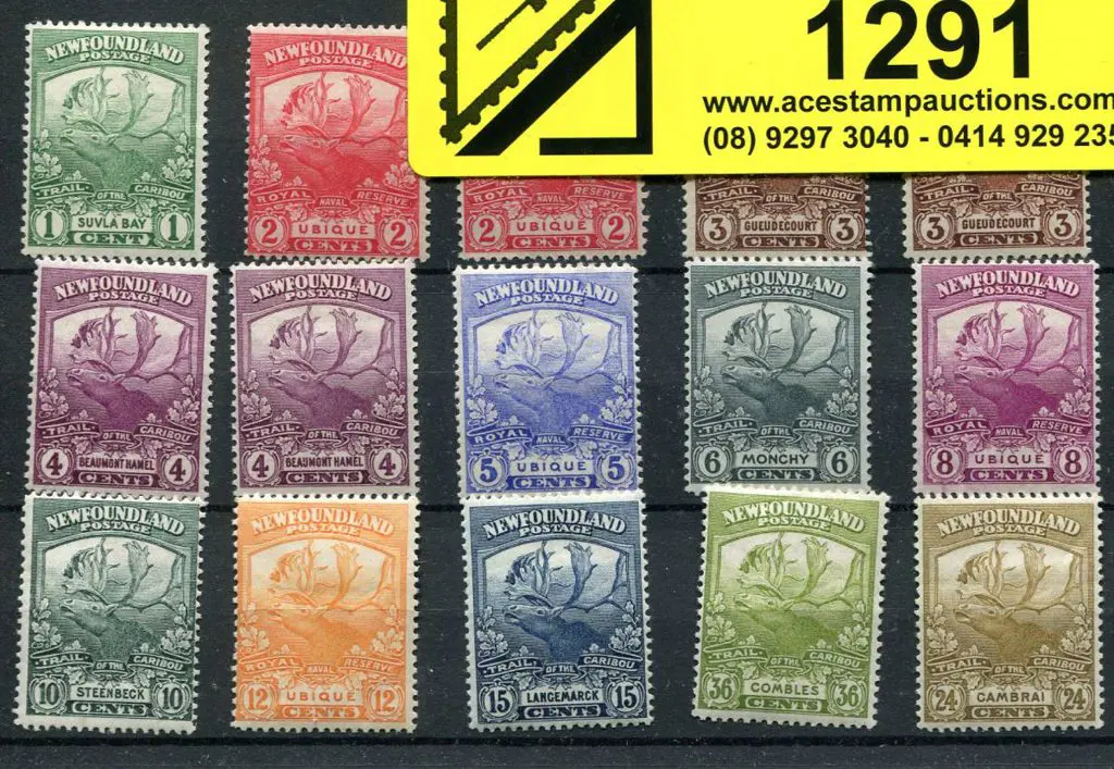 Canada-Newfoundland 1919 1c to 36c Caribou set ... Image 1++