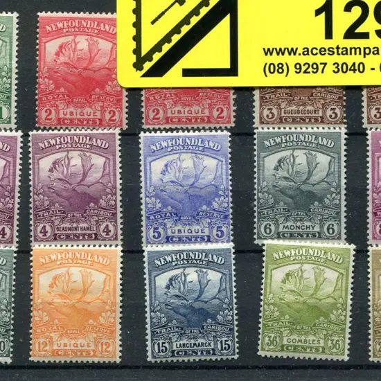 Canada-Newfoundland 1919 1c to 36c Caribou set ...