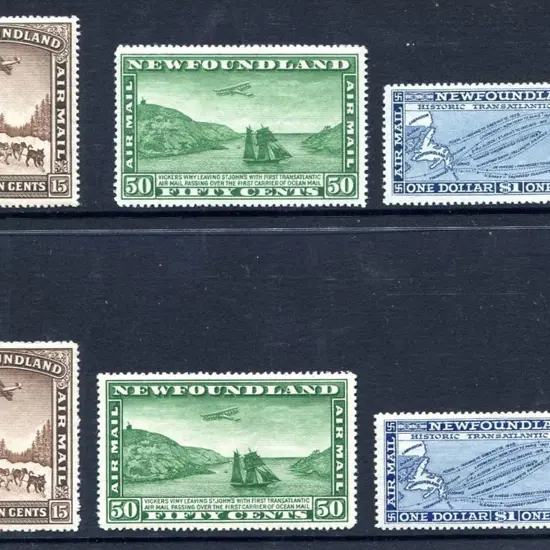 Canada-Newfoundland 1931 15c to $1 Air sets with & ...