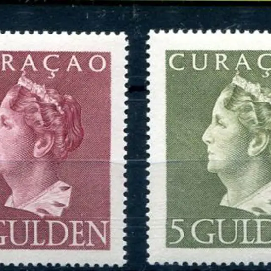 Curacao 1946/47 1½g to 10g Queen Wilhelmina high ...
