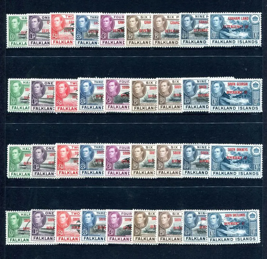 Falkland Island Deps 1944/45 KGVI Pictorials with ... Image 1++
